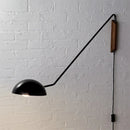 DecorBites™ Adjustable Metal Wood Wall Lamp LED E27 Swing Arm Sconces for Living Room