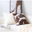 DecorBites™ Convex Rings Geometry Jacquard Pillowcase Cappuccino Luxury Cushion Cover