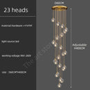 DecorBites™ Crystal Stainless Steel Staircase LED Chandelier for Modern Luxury Interiors