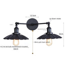 DecorBites™ Industrial Retro LED Wall Lamp with Two Heads and Pull Chain Switch