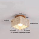DecorBites™ LED Ceiling Lamp Natural Yellow Travertine Walnut Wood Ceiling Lights
