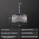 DecorBites™ Chrome Chandelier: Designer Luxury K9 Crystal Lighting Fixture for Dining Room, Hotel, and Bar