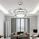 DecorBites™ Gold Crystal Retractable Blades Modern LED Ceiling Fan 42" Smart Lightning