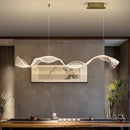 DecorBites™ Gold Wave Design Acrylic Pendant Light Chandelier for Living Room & Kitchen