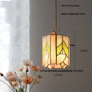DecorBites™ Cube LED Pendant Lamp Walnut Wood Glass Hanging Lights for Restaurant and Bedroom