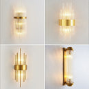 DecorBites™ Golden Crystal Wall Lamp: Elegant LED Sconce for Bedroom, Living Room, Bathroom