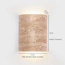DecorBites™ LED Button Switch Wall Light in Yellow Travertine White Glass - Modern Nordic Design
