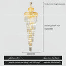 DecorBites™ Crystal Stair Long Chandelier - Simple Modern Design for Duplex Villa Living Room