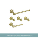 DecorBites™ Gold Hardware Set: Towel Bar, Toilet Paper Holder, Robe Hook, Cup Hanger