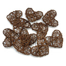10pcs 5cm/6cm/7cm Rattan Wicker Hearts DIY Heart Wicker Natural Wicker Rattan Ball for Home Wedding Table Decoration