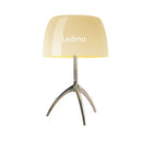 DecorBites™ Glass Shade Table Lamp: Designer Tripod Desk Light for Bedroom