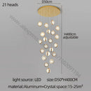 DecorBites™ Crystal Ball Chandelier: Modern Loft & Staircase Hanging Light for Home, Hotel & Mall