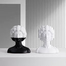 DecorBites™ Abstract Portrait Resin Figure Sculpture Black and White Home Decor