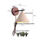 DecorBites™ Canopy LED Wall Light Yellow Travertine Modern Iron Bedside Lamp