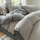 DecorBites™ Cotton Edge Embroidery Bedding Set for Autumn/Winter