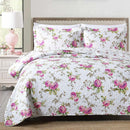 DecorBites™ Gray Patchwork Floral Coverlet Bedding Set, Ultra Soft All Season Bedspreads
