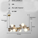 DecorBites™ Gold Metal G9 LED Pendant Chandelier with Acrylic Flower Decor