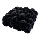DecorBites™ Knot Square Pillows: Handmade Decor for Living Room, Bedroom, Office in Grey