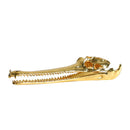 DecorBites™ Golden Crocodile Skull Resin Sculpture Home Decor Figurine