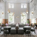 DecorBites™ Designer Molecule Chandelier: LED Dimmable Chrome Gold Lighting 2025 Trend