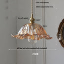 DecorBites™ Amber Flower Glass Pendant Lamp LED Knob Switch Nordic Modern Hanging Lights
