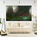 DecorBites™ Enchanted Swamp Tapestry for Yoga Mat and Home Decor