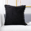 DecorBites™ Corduroy Pompom Cushion Cover 45x45 for Sofa Living Room