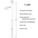 DecorBites™ Crystal LED Chandelier for Staircase & Living Room