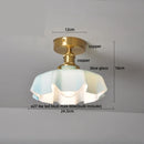 DecorBites™ Glass LED Ceiling Lamp Iron Base Nordic Modern Simple Design