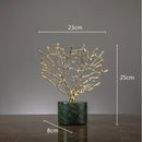 DecorBites™ Coral Crystal Tree Glass Vase Metal Frame Resin Ocean Figurines, Home Decor