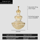 DecorBites™ Crystal Duplex Decorative Luxury Lighting for Hotel Lobbies and Living Rooms