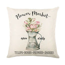 DecorBites™ Lavender Flower Linen Pillowcase for Sofa Car, Living Room Decor, Throw Pillow Case
