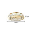 DecorBites™ Crystal Circle Ceiling Chandelier: Modern LED Indoor Lighting for Living Room, Bedroom & Study