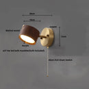 DecorBites™ LED Wood Base Wall Sconce Modern Art Light Fixture for Living Room & Bathroom
