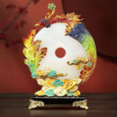 "DecorBites™ Jade Dragon Phoenix Ornament Enamel Living Room Decoration"