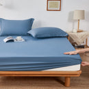 DecorBites™ Cotton Fitted Sheet Set Cozy Bedsheet Pillowcases King Twin Queen Full Size