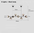 DecorBites™ Glass Ball Pendant Chandelier: Modern Nordic Art Ceiling Lighting for Dining Room & LOFT