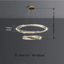 DecorBites™ DNA Spiral Crystal Chandelier LED Ring Design for Luxury Living Room