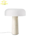 DecorBites™ Cream Wind Mushroom Desk Lamp LED Marble Art Decor Living Study Decor