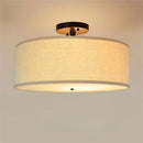 DecorBites™ Country Fabric LED Ceiling Light, Modern Wrought Iron Chandelier for Dining Room