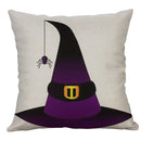 DecorBites™ Halloween Pumpkin Ghost Bat Linen Pillow Cover for Sofa Decor