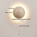 DecorBites™ LED Wall Light: Nordic Modern Design with White Glass & Yellow Travertine Wood