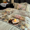 DecorBites™ Double Lace Ruffles Egyptian Cotton Thickened Bedding Set - Duvet Covers, Sheet, Pillowcases