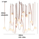 DecorBites™ Glass Ball Pendant Lamp for Loft Living Dining Room, LED Lighting