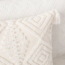 DecorBites™ Cotton Tassels White Cushion Covers 45x45/30x50cm - Square Geometry Pillowcase