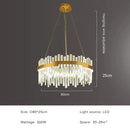 DecorBites™ Gold Full Spectrum Crystal Chandelier for Living, Dining & Bedroom