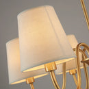 DecorBites™ Copper Ceiling Chandelier with Fabric Lampshade for Living Room and Bedroom