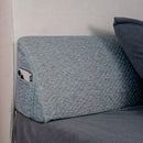 DecorBites™ Bed Wedge Pillow Memory Foam Mattress Gap Filler with 2 Large Side Pockets