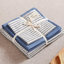 DecorBites™ Japanese Grid Print Bed Set in Washed Cotton for Summer Comfort