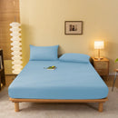 DecorBites™ Cozy Solid Color Fitted Sheet - All Seasons Mattress Cover